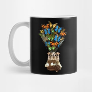 Labrador Dog Butterfly Hot Air Balloon Mug